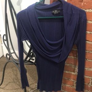Purple/blue cowl neck sweater